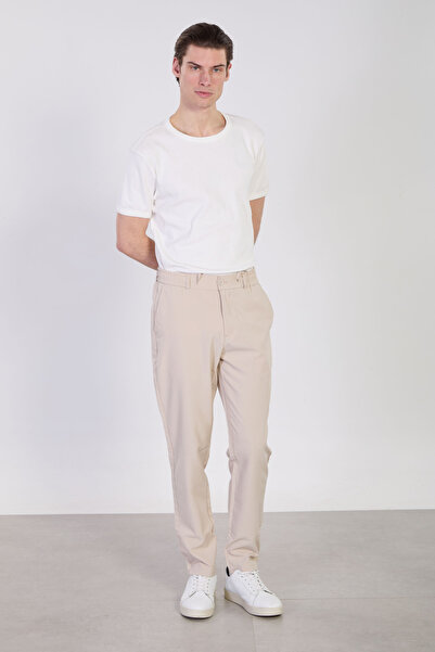 BARRELS AND OIL Мъжки панталони тип джогър – бежови