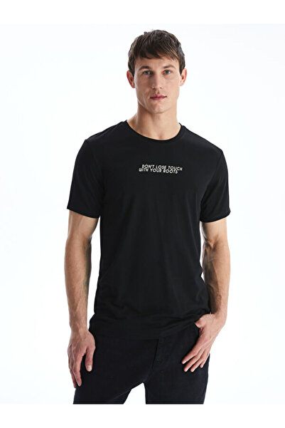 LC Waikiki RMZ GİYİM FARKIYA تي شيرت رجالي مطبوع بياقة روبا