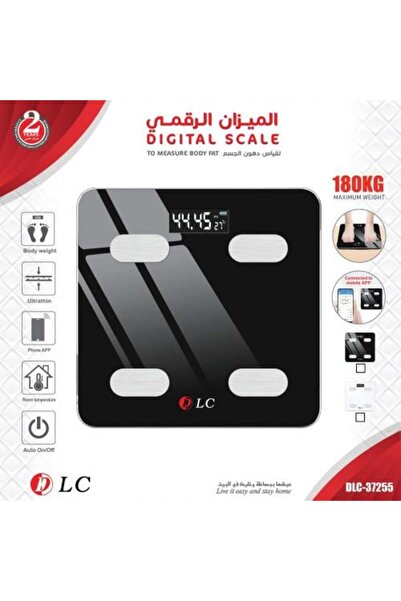 DLC Digital Scale - Supports up to 180 kg - Black