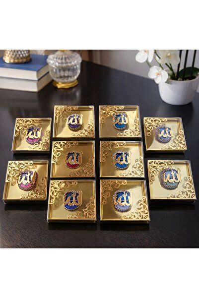 SHR 25 Adet İSME ÖZEL PLEKSİLİ Karışık Renk Zikirmatik Gold Tasarım Lüks Hac ...