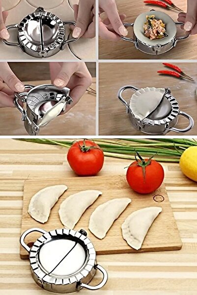 chef desing Ravioli Mantı Kalıbı Çelik Hamur Şekillendirici Kurabiye Press Ap...