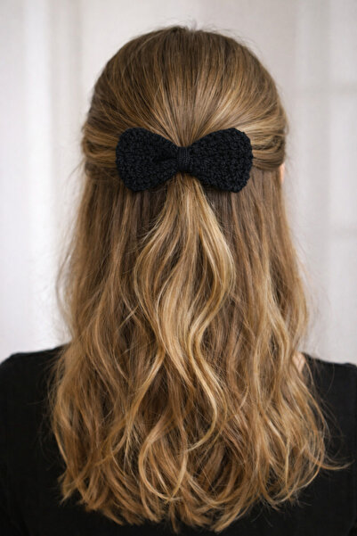 Mavi Masal Handmade Knitted Bow Hair Clip – Hair Clip for Women & Girls |   S...