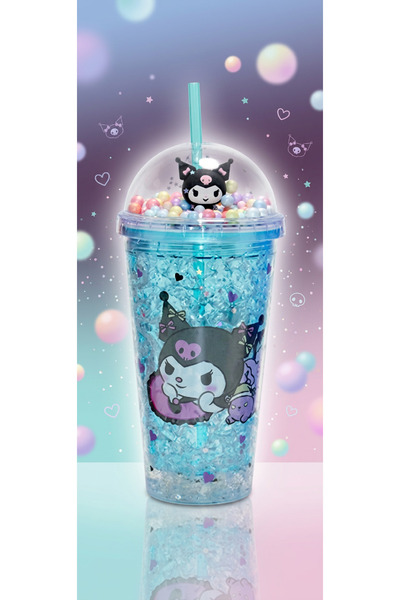 hediyeconcepti 400ml My Melody & Kuromi Figured Cup with Glittery Straws – Ka...