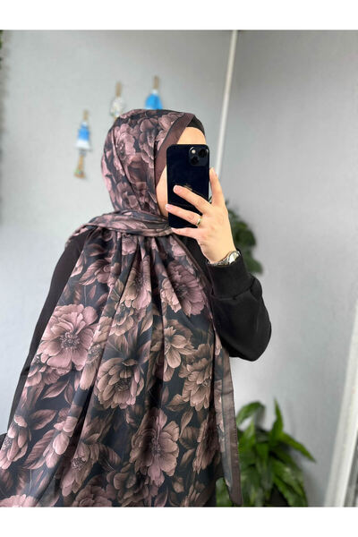 Arel Eşarp Tekstil Madame Polo Brown Soft Cotton Shawl – Lightweight Non-Slip...