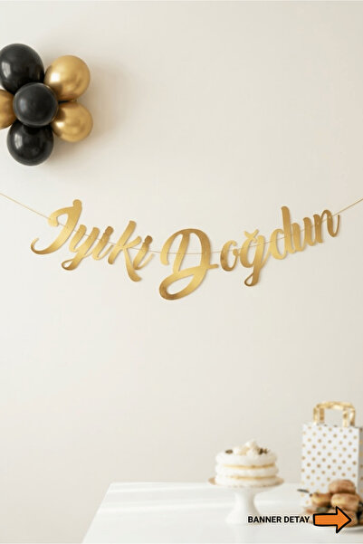 Bunloon Happy Birthday Gold Banner Birthday Party Decoration