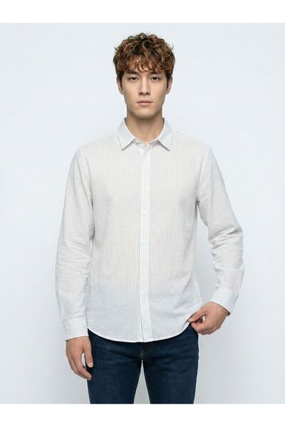 Loft Cămașă pentru bărbați cu mânecă obișnuită