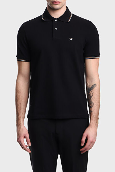 Emporio Armani Pamuklu Regular Fit Logolu Düğmeli Polo Erkek POLO EM004606 AF...