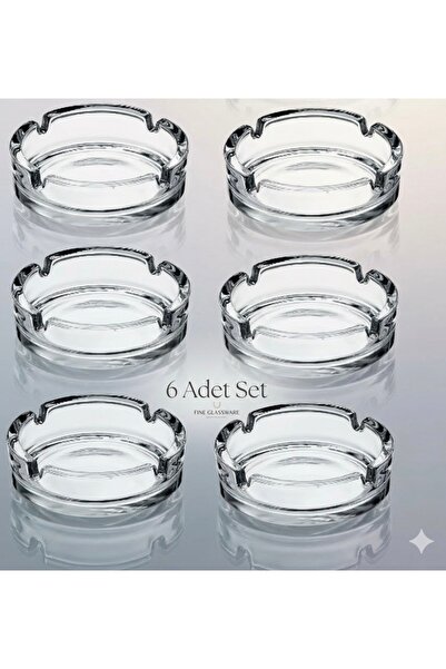DİBA AVM Bistro Model Imported Large Ashtray 6 Pieces Bistro Model Imported L...
