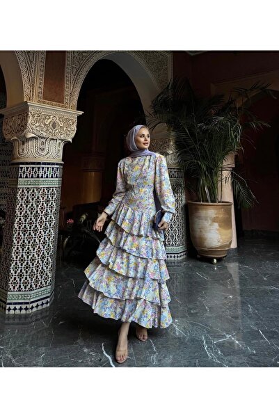 BYRANABOUTİQUE CANDY FIRFIRLI ELBİSE