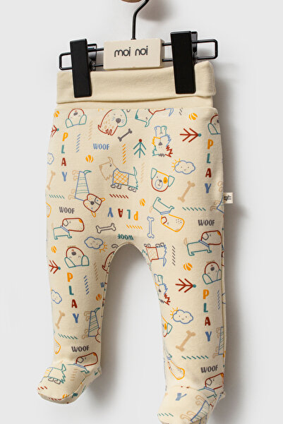 Moi Noi "Dog" Collection Double Pants Set - Beige & Multicolor