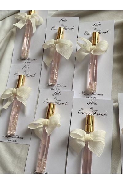 Kartlı 10 ML Sprey Kolonya Nişan Söz Nikah Hediyeliği 20 Adet