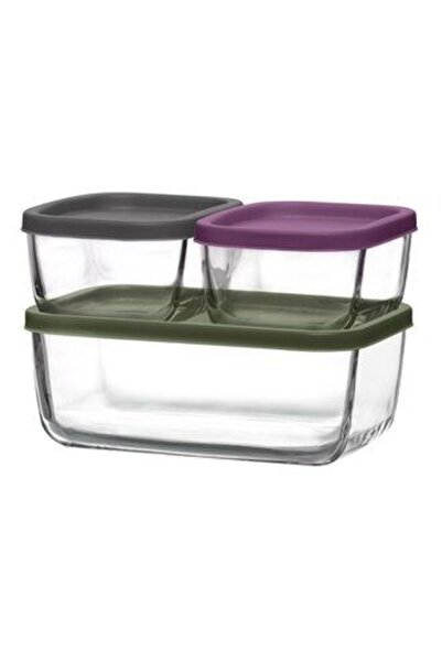 MATMEL مجموعة من 4 حاويات تخزين على شكل مكعبات لاف