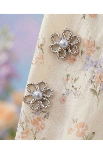 GUCSO Buton pentru subțierea taliei pantalonilor, buton decorativ cu model fl...