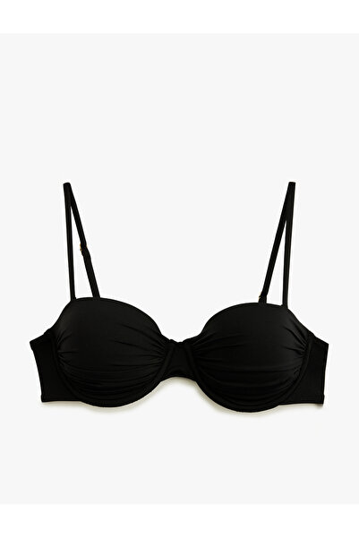 Koton Αποσπώμενη τιράντα τεμάχια Με μπανέλα Στράπλες Τοπ μπικίνι