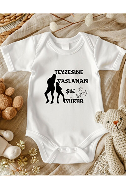 lupi Teyze Yazılı Bebek Zıbın % 100 Pamuk