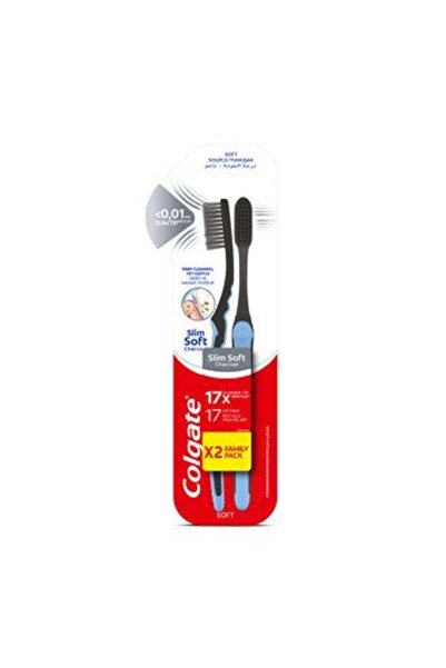 Colgate 6 قطع فرشاة أسنان ناعمة من الفحم الناعم جداً 1+1