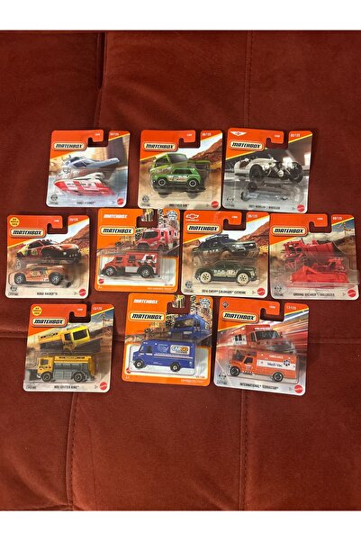 HOT WHEELS Matchbox tekli arabalar başlangıç seti metal 10 farklı araba