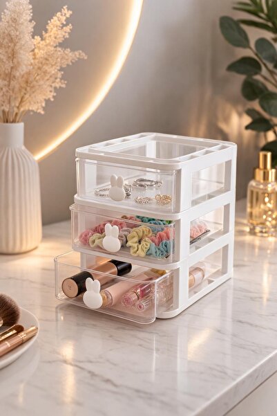Marla Life 3 Çekmeceli Mini Organizer Kutusu – Makyaj, Takı ve Aksesuar Düzen...