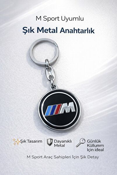 Baghes Μεταλλικό μπρελόκ αυτοκινήτου M-Sport 9,5 x 4 εκ. Κομψό δώρο μπρελόκ α...