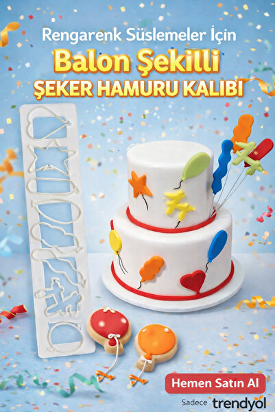 Neskuk Balloon Shaped Sugar Paste and Cookie Mold Set – Cake Decorating Mold