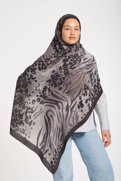 lavinscarfs مجموعة لافين سكارفس زيوبار قطن فيسكوز شال مدخن