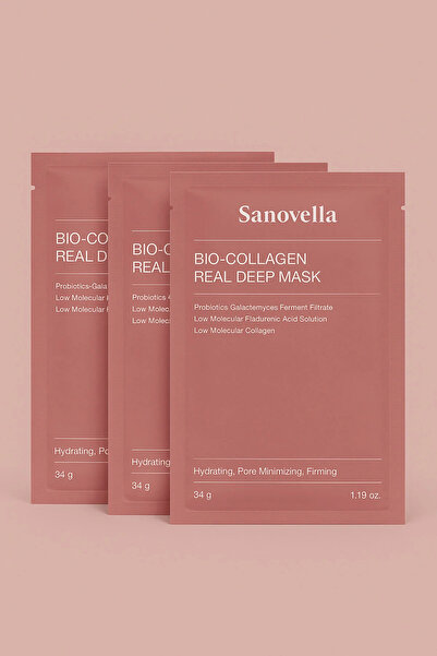 Sanovel La 3 Adet Bio - Collagen Real Deep, Şeffaflaşan, Nemlendiren, Gözenek...