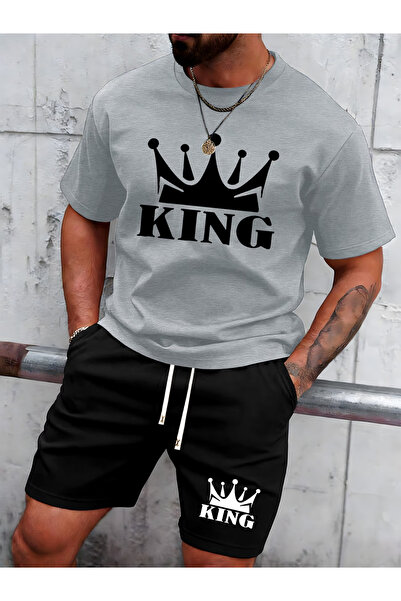 LAVİTTA King shorts t-shirt - shorts bottom top tracksuit set Printed Oversiz...