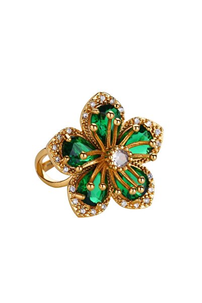 Choice3 2 Pink Zircon Flower Rings for Women Gold Color Stainless Steel Ring ...