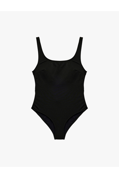 Koton U-Neck Strap Swimsuit