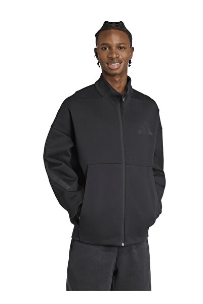adidas JM6058 M Z.N.E. TT Siyah Normal Düz Erkek Zip Ceket
