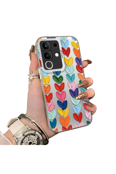 ucuc حافظة حماية للعدسات من السيليكون الصلب أكريليك متوافقة مع هاتف Vivo Y29 4G