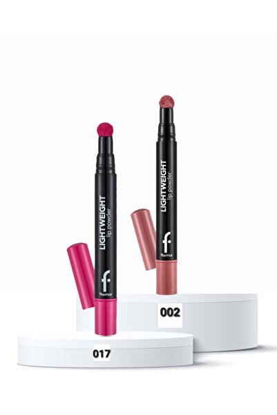 Flormar Liplight powder 002 & 017-Piece Lip Set 2