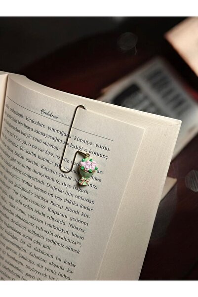 Rika Spolia & Co. Pembe Bahar Buketi Kitap Ayracı (Plastik Değildir, Minelidir)