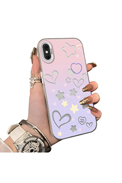 ucuc iPhone XS Max Compatible Hard Acrylic Back Silicone Edge Lens Protection...