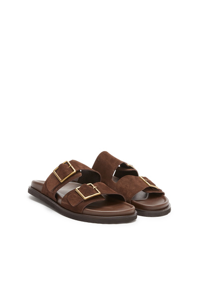 Dıvarese Kahverengi Erkek Günlük Rahat Süet Terlik