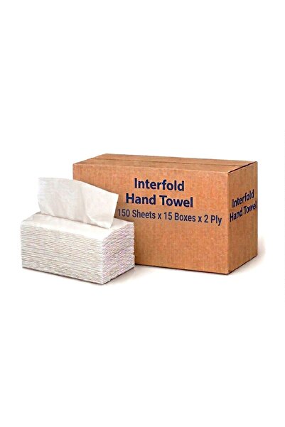 Finesse Daily Care Inter Fold Hand Towel Tissue - Pack of 15 Boxes, 150 sheet...