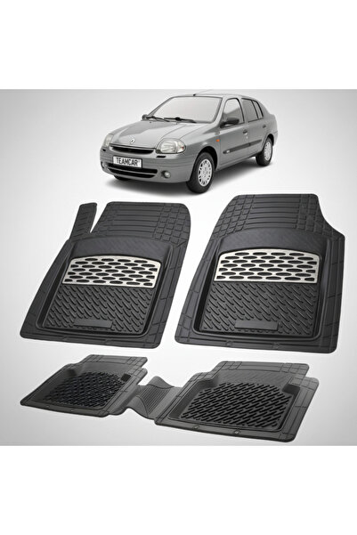 TEAMCAR Renault Clio Symbol 1 Sedan Συμβατά Πατάκια Δαπέδου 2000-2002 |   Ασήμι