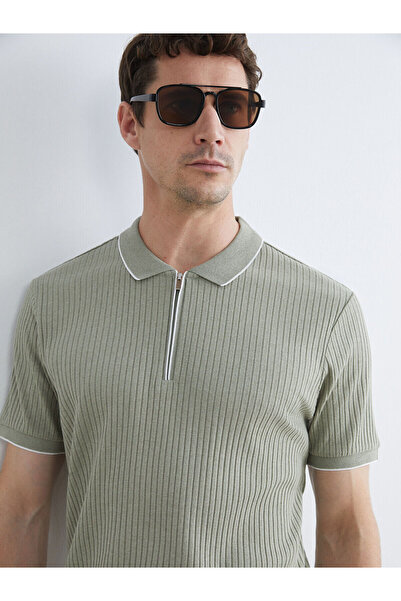 LC Waikiki Nevavm Polo Collar Striped Men's T-Shirt