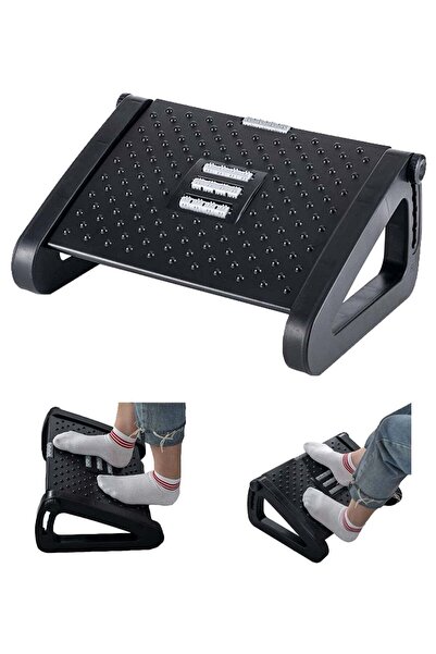 Arabest مسند قدم قابل للتعديل أسفل المكتب مع خاصية التدليك، 6 مستويات ارتفاع،...