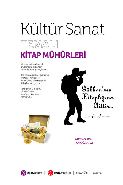 HEDİYENOMİ MühürMarket > ختم كتاب فنون الثقافة للتصوير الفوتوغرافي - Ex-libri...