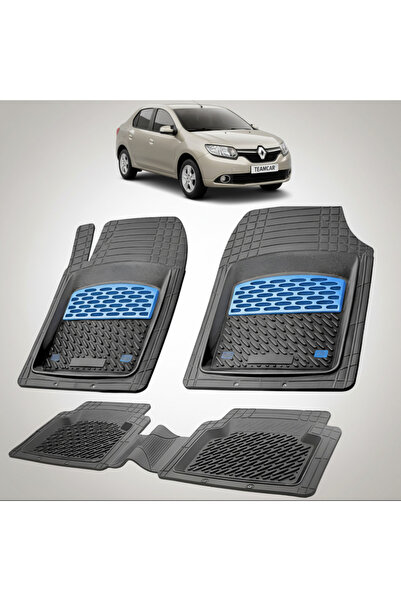TEAMCAR Floor Mats Compatible with Renault Symbol III Sedan 2013-2017 | Blue