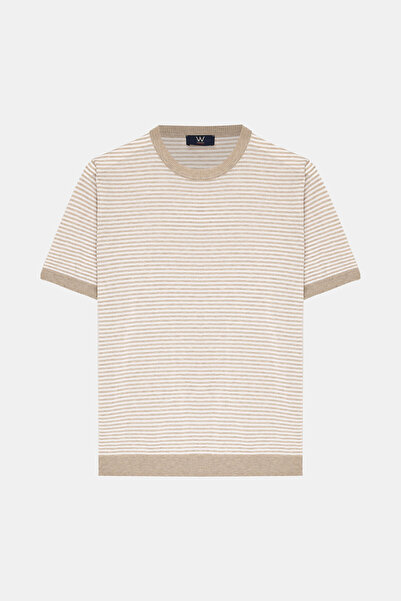 W Collection BEJ POLO YAKA T-SHİRT