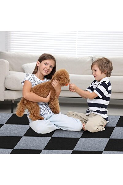 Arabest 10-Piece Self Adhesive Carpet Tiles, 12" x 12" Peel and Stick Floor S...