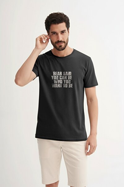 Bad Bear Bear Said Black Men's Printed T-Shirt