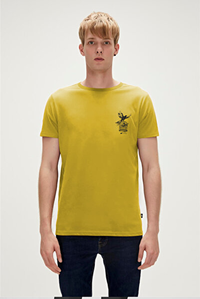 Bad Bear Fish dream yellow men's Printed t-shirt