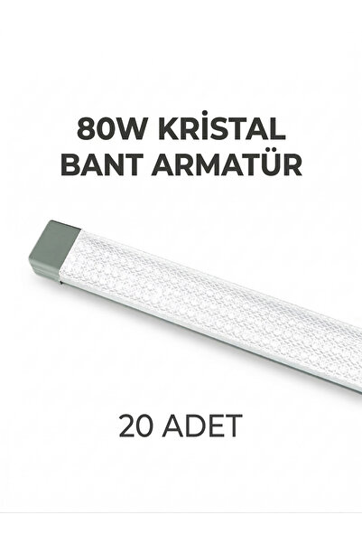 DOĞALED KRİSTAL BANT ARMATÜR 80W BEYAZ IŞIK 120 CM (20 ADET)