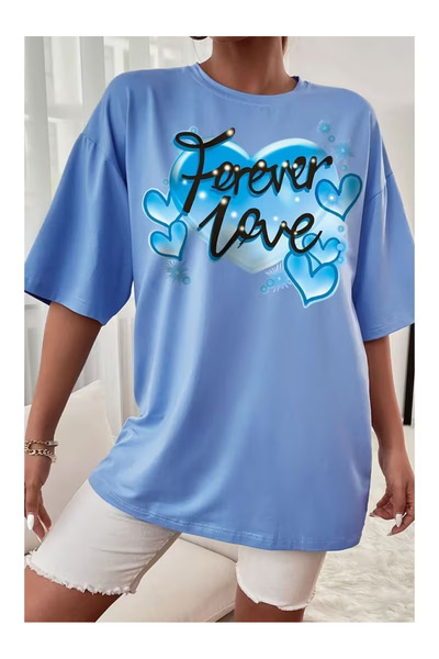 ZEMLİYA Unisex " Dragoste Eternă " cu imprimeu tricou - Stil Modern