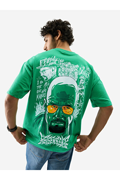 The Souled Store By Styli تيشيرت أخضر كبير الحجم بتصميم هايزنبرغ من مسلسل بري...