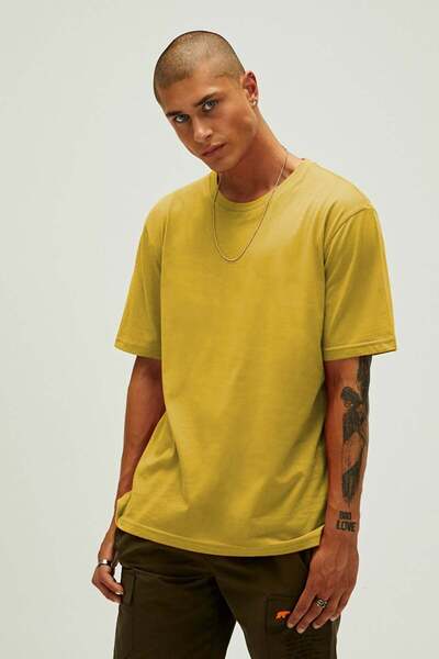 Bad Bear تي شيرت روتين سارايبيسيك للرجال باللون الأصفر