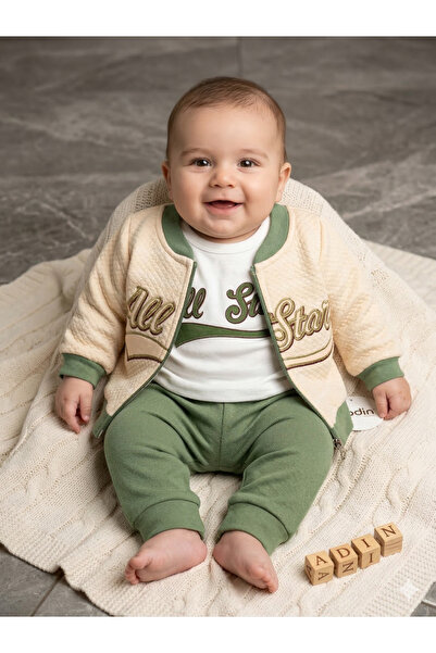 Harry&Millie Baby Tracksuit Set, 3-Piece Set, Top-Bottom and Cardigan Set, Ba...